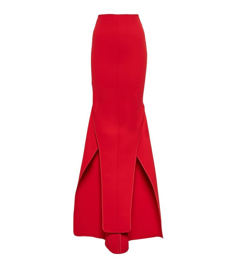 Maticevski Affluent Wing high-rise maxi skirt in red