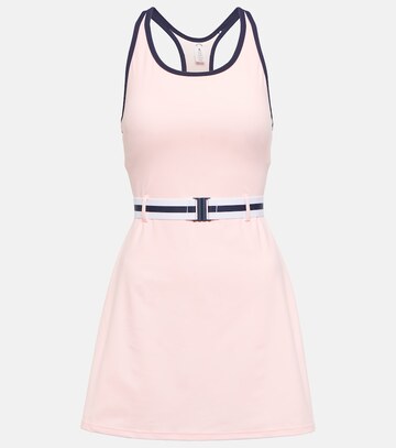 the upside chloé belted minidress in pink