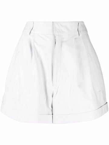 manokhi jett leather shorts - white