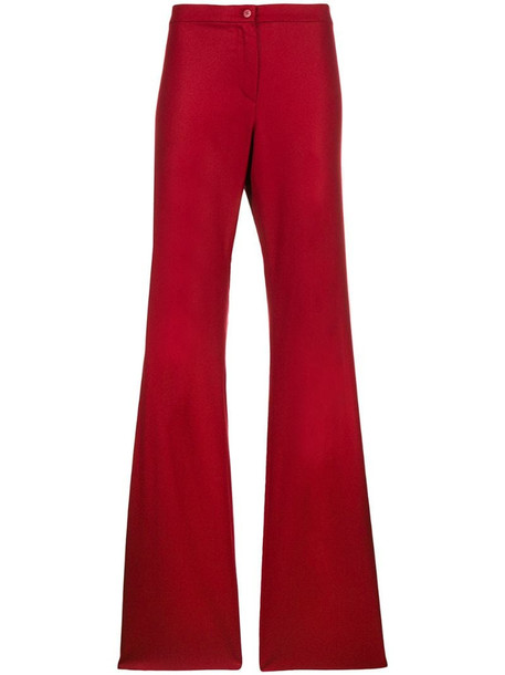 Romeo Gigli Pre-Owned flared tailored trousers in red