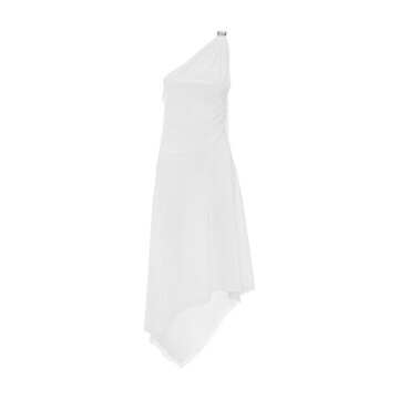 Jw Anderson One Shoulder Buckle Dress in white