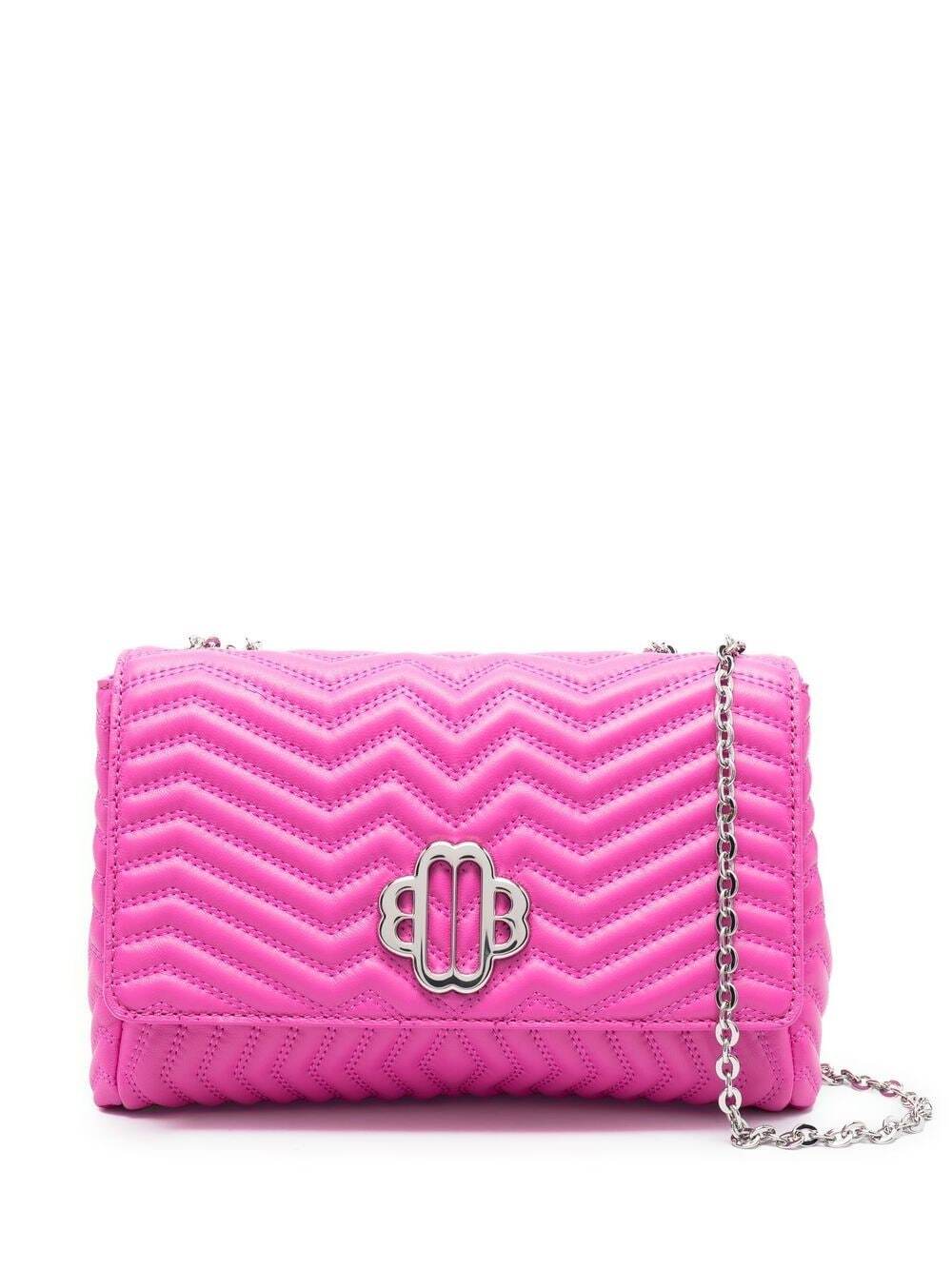 Maje Clover quilted crossbody bag - Pink