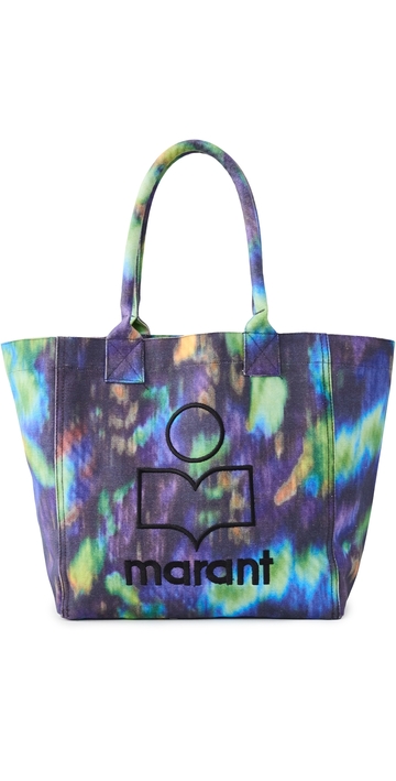 isabel marant small yenky tote blue/green one size