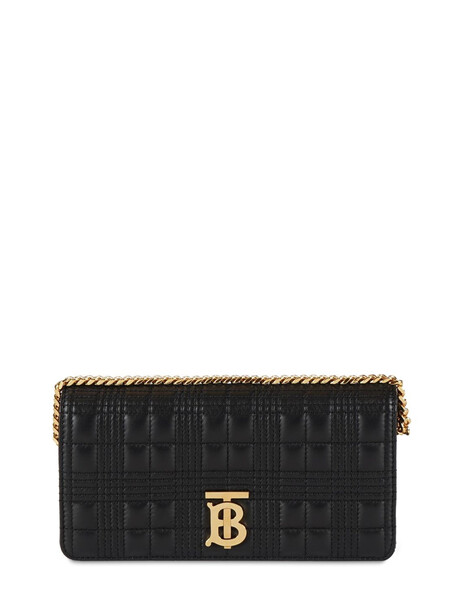 BURBERRY Lola Quilted Leather Shoulder Bag in black