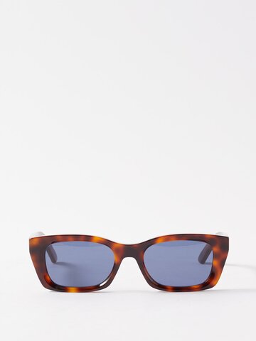 dior - diormidnight tortoiseshell-acetate sunglasses - womens - brown blue