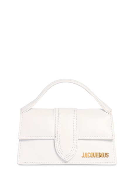 JACQUEMUS Le Bambino Leather Top Handle Bag in white