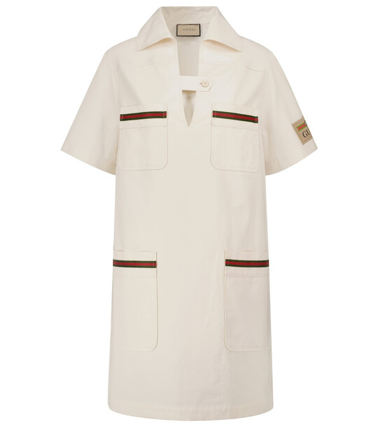 Gucci Cotton jersey minidress in white