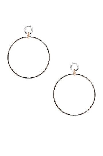 spinelli kilcollin altraire noir hoop earrings in metallics in black / silver