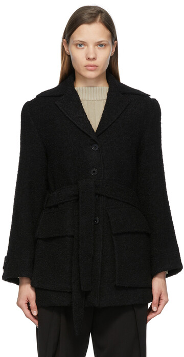 LOW CLASSIC Wool Boucle Jacket in black