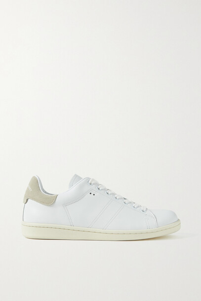 Isabel Marant - Bart Suede-trimmed Leather Sneakers - White