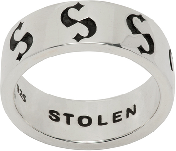 stolen girlfriends club silver 's' imprint ring