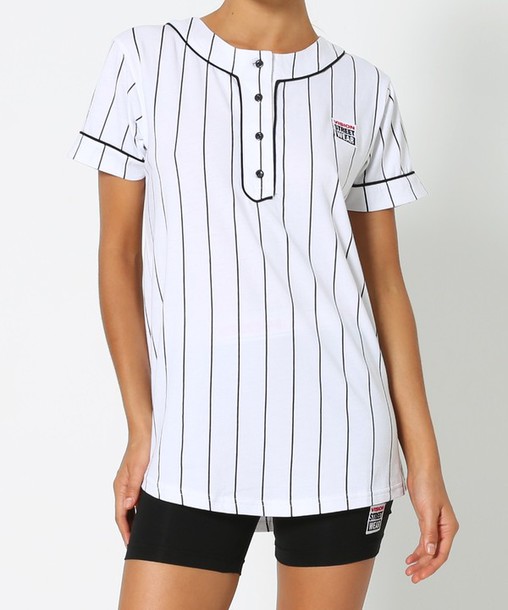 baseball t shirt striped