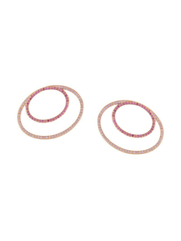 Ralph Masri double hoop earrings in pink