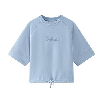 Woolrich Short Sleeve Sweatshirt in indigo
