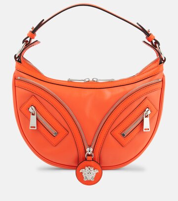 versace repeat small shoulder bag in orange