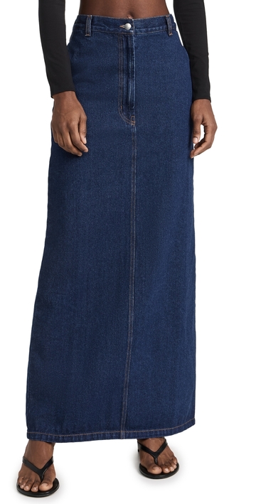 beaufille minter maxi skirt blue wash 8
