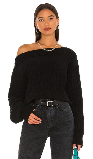 Free People Cabin Fever Pullover in Black