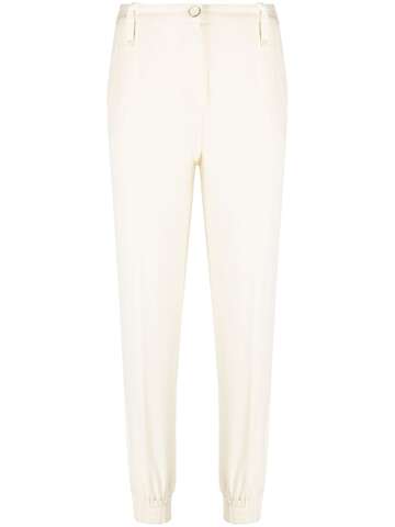 twinset elasticated-cuff cropped trousers - neutrals