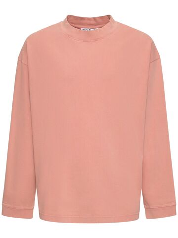 acne studios enick vintage cotton sweatshirt in pink