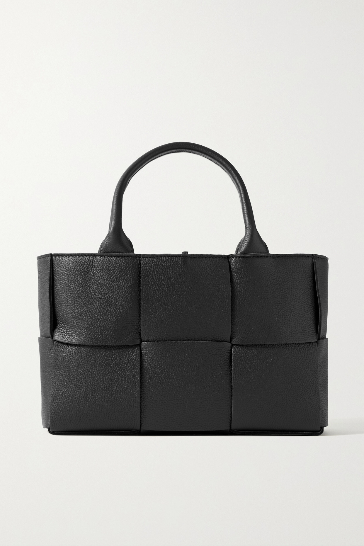 Bottega Veneta - Arco Mini Intrecciato Textured-leather Tote - Black