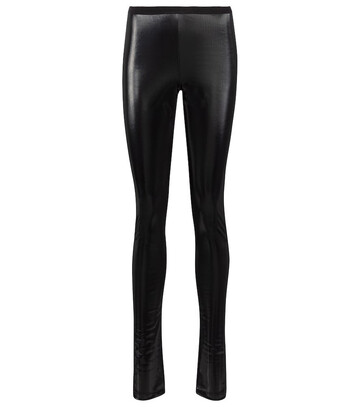 Rick Owens Lilies coated stretch-cotton leggings in black