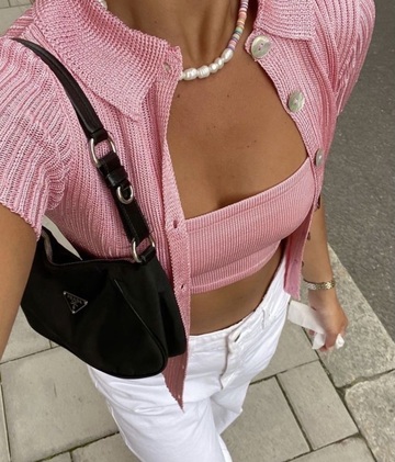 blouse,vest,top,pinterest,aesthetic,pink,cable knit,button up