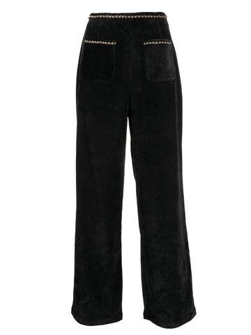 b+ab b+ab textured chain-link detail trousers - Black