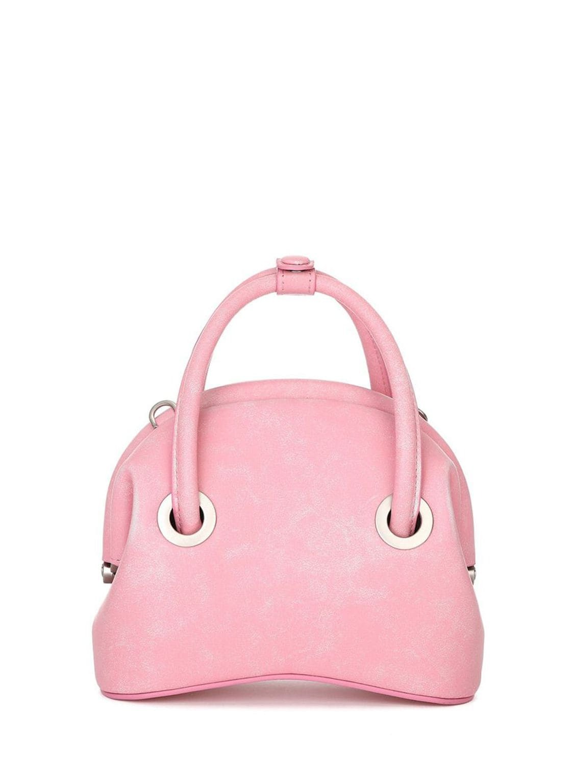OSOI Mini Circle Leather Top Handle Bag in pink