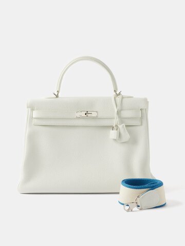 matches x sellier - hermès kelly 35cm handbag - womens - white