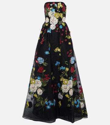 elie saab floral embroidered tulle gown