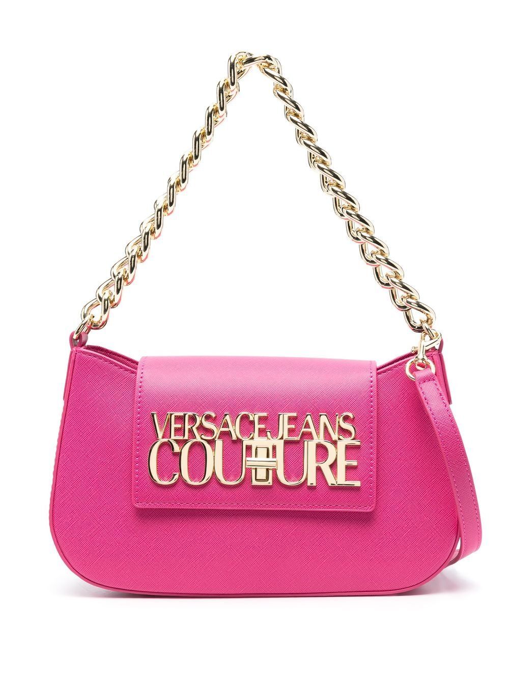 Versace Jeans Couture logo-plaque shoulder bag - Pink