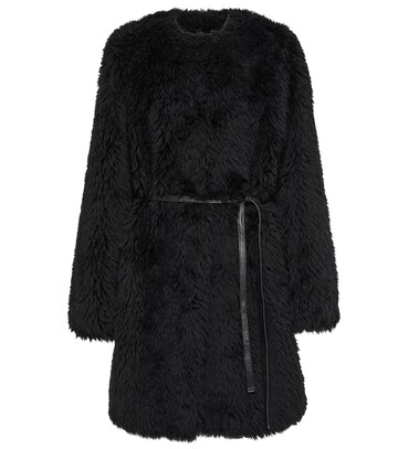 Yves Salomon Meteo belted wool coat in black