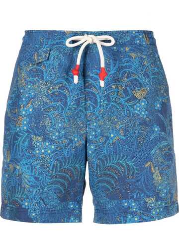 orlebar brown all-over tropical-print swim shorts - blue
