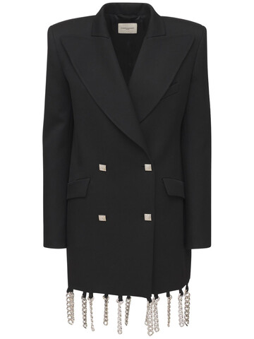 GIUSEPPE DI MORABITO Embellished Wool Flannel Blazer in black