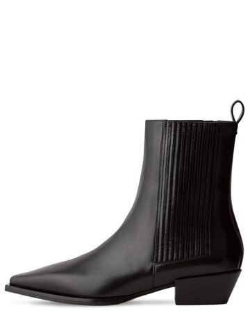 aeyde 40mm belinda leather ankle boots in black
