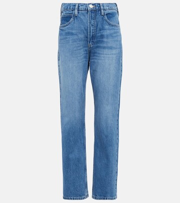 frame le high 'n' tight high-rise jeans in blue