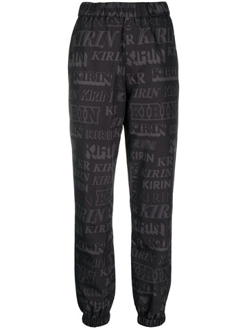 kirin logo-print straight-leg track pants in black