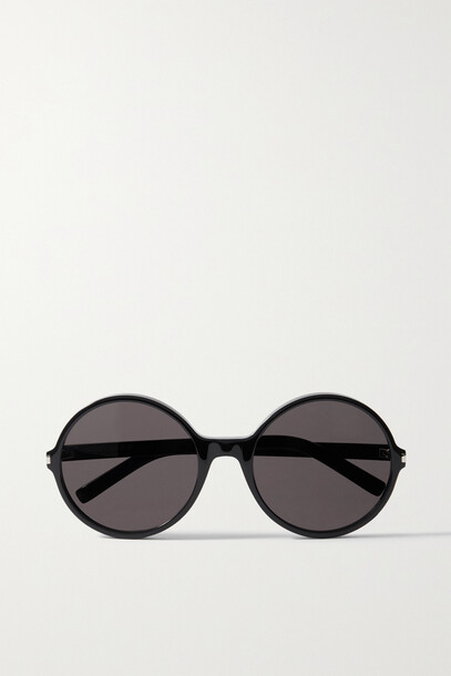 SAINT LAURENT - Round-frame Acetate Sunglasses - Black