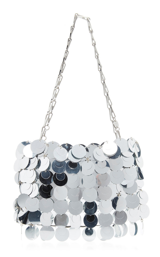 Paco Rabanne Sparkle 69 Sequined Shoulder Bag in silver