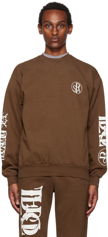 total luxury spa brown monogram sweatshirt