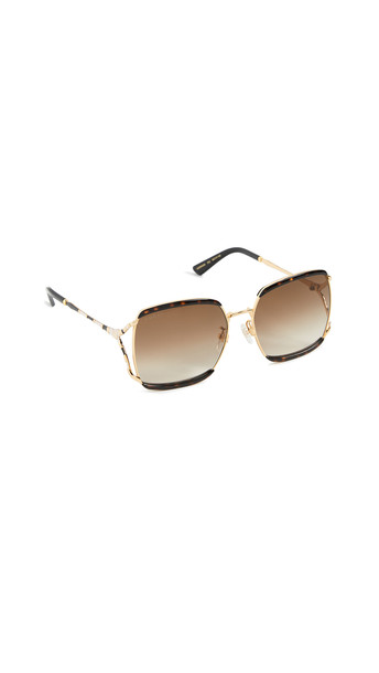 Gucci Fork Square Sunglasses in brown