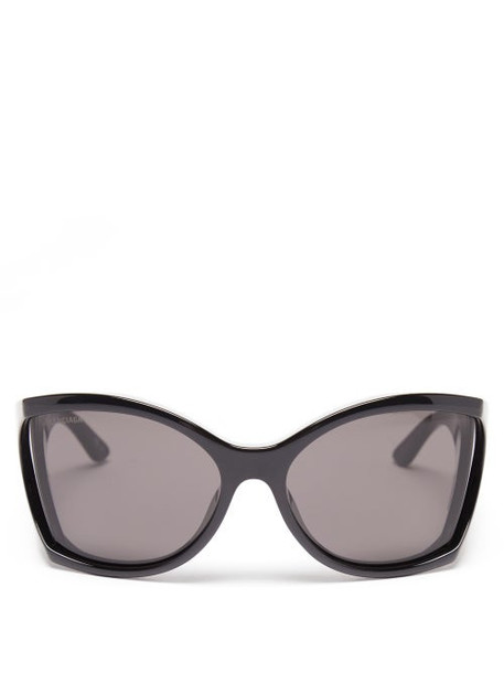 Balenciaga - Void Butterfly Acetate Sunglasses - Womens - Black