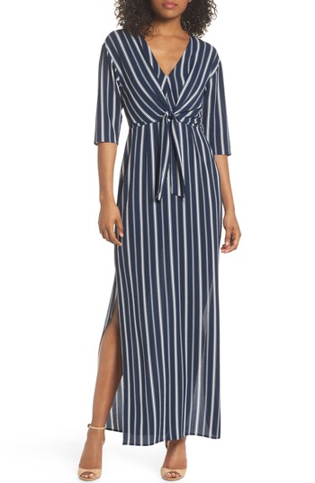 Charles Henry Knot Front Maxi Dress (Regular & Petite) | Nordstrom