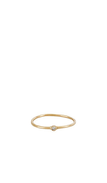 BYCHARI Lili Diamond Ring in Metallic Gold in yellow
