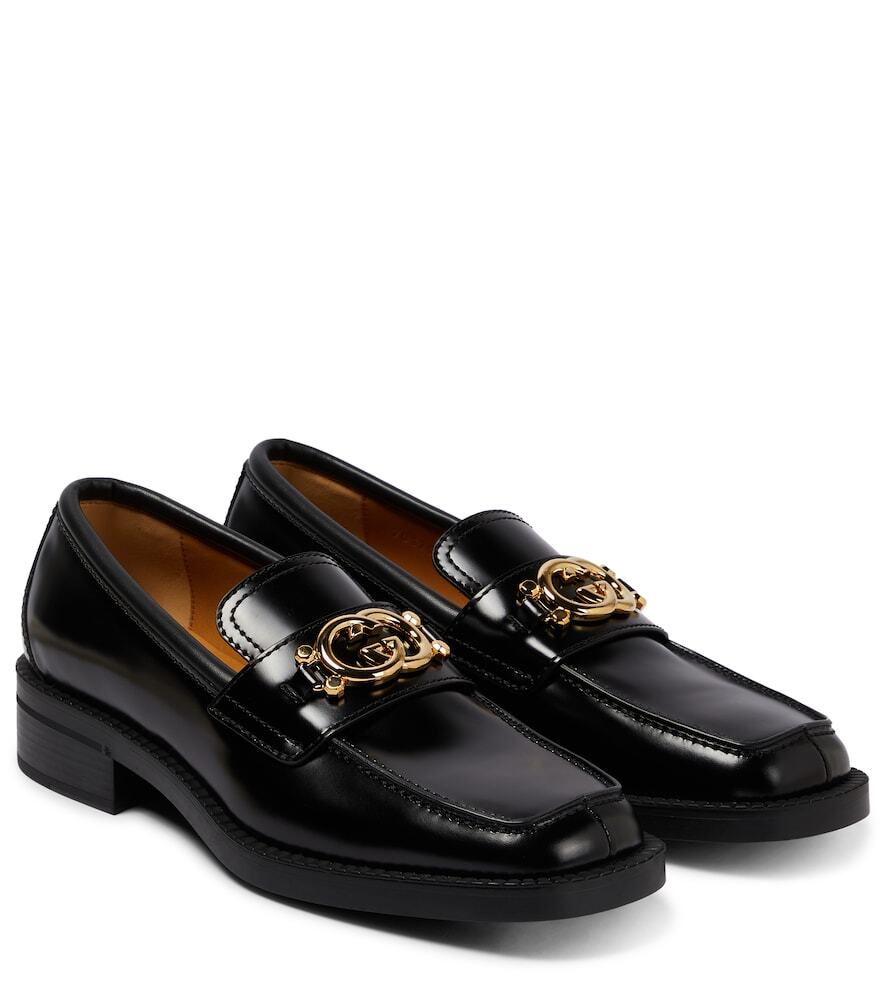 Gucci Interlocking G leather loafers in black