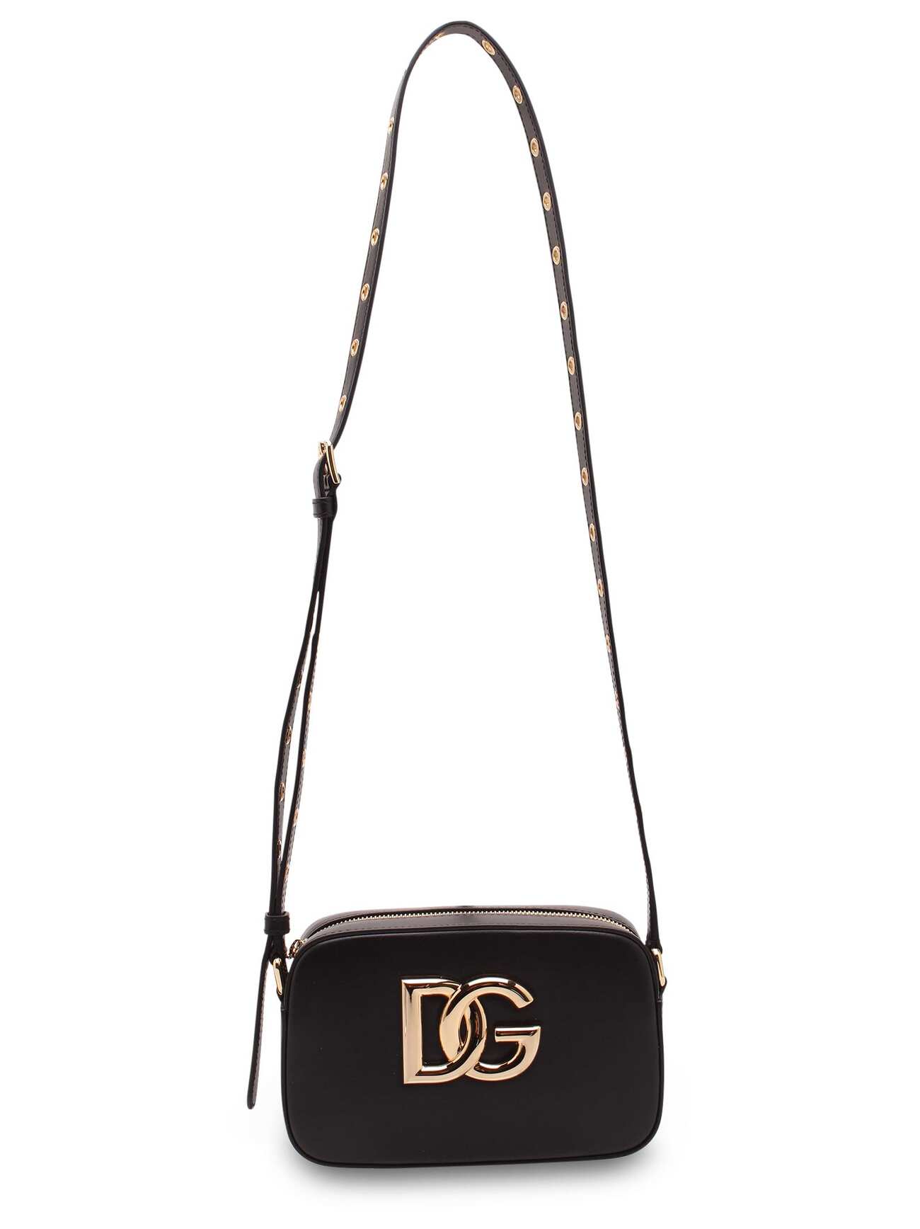 Dolce & Gabbana 3.5 Leather Shoulder Bag in black