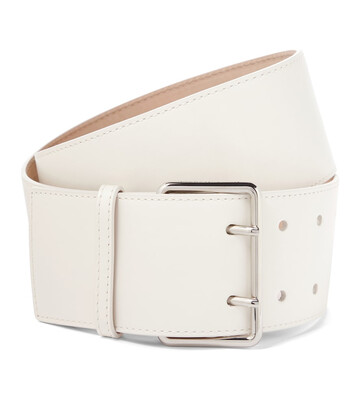Alexander McQueen Leather belt in white
