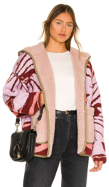 Free People Winter Chill Reversible Jacket in Pink in rose