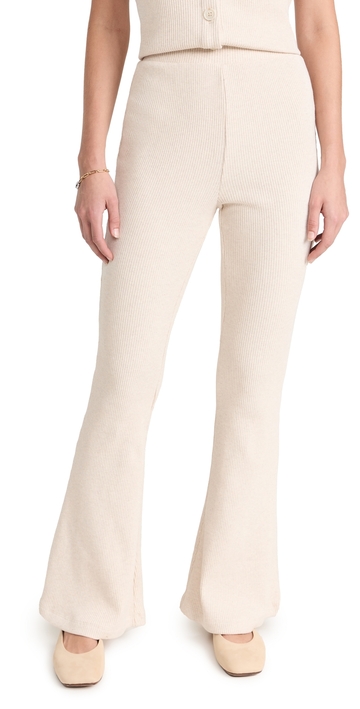 mwl by madewell crepe rib abc flare pants summer dune heather s