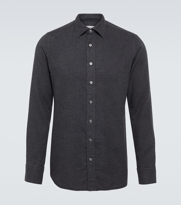 lardini cotton shirt in grey
